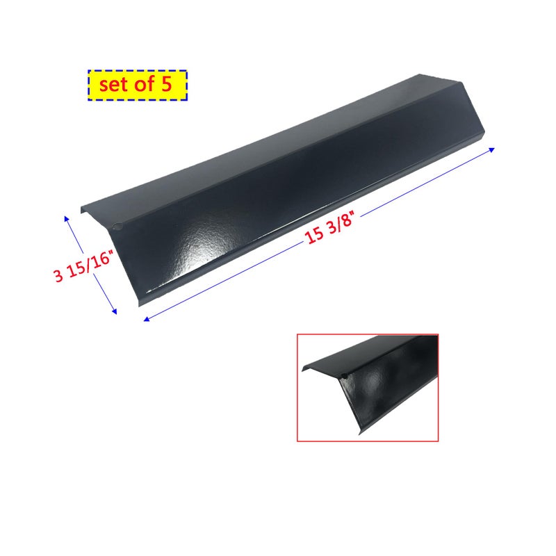 Direct Store Parts DP134 (5-pack) Porcelain Steel Heat Shield/Heat Plates Replacement for Brinkmann, Aussie, Charmglow, Grill King, Uniflame, Master Forge, Grill King, Tera Gear Gas Grill Models (5) - Image 2